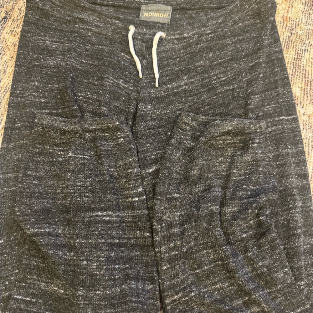 Monrow Charcoal Marled Drawstring Sweatpants Wome… - image 8